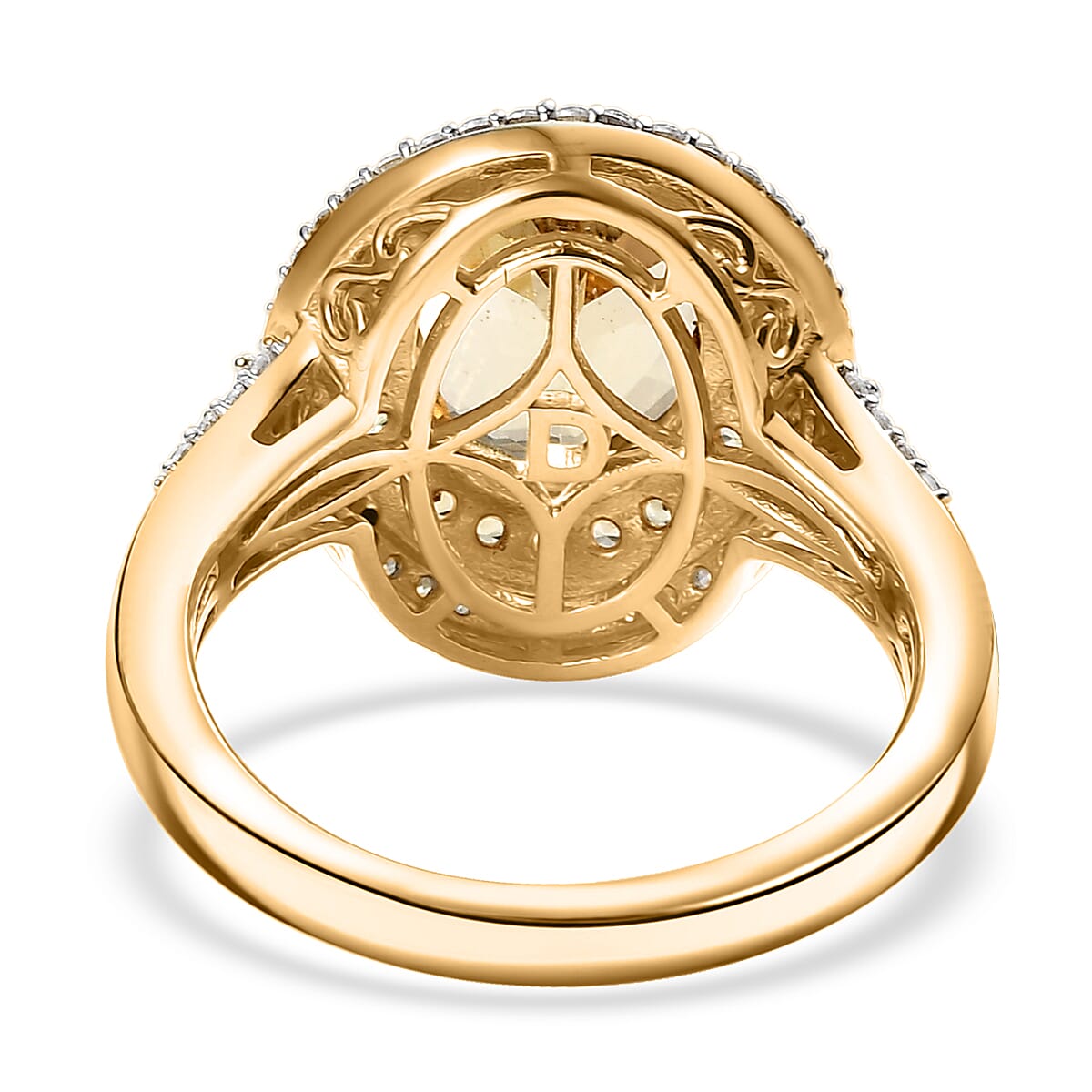 D'Joy Premium Brazilian Heliodor and Multi Gemstone 3.80 ctw Ring in 18K Vermeil Yellow Gold Over Sterling Silver (Size 10.0) image number 4
