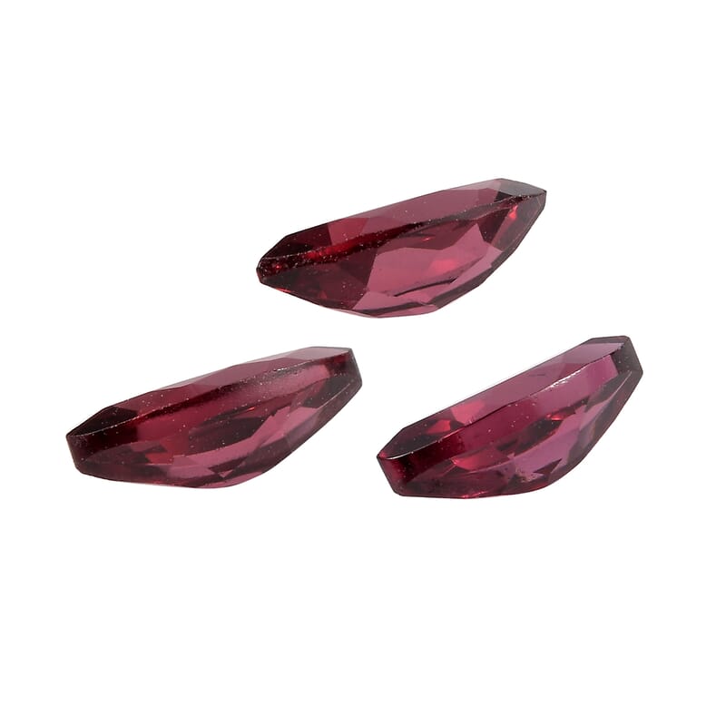 AAA Orissa Rose Garnet Set of 3 (Mrq 8x4 mm) 1.93 ctw Loose Gemstone