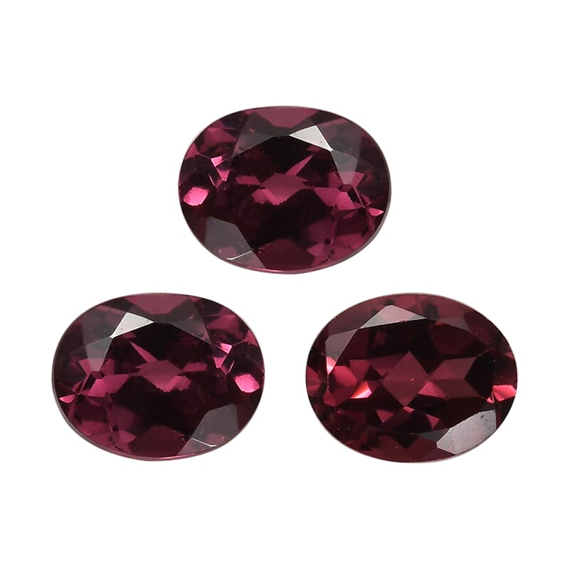 Orissa Rose Garnet Set of 3 (Ovl 5x4 mm) 1.30 ctw Loose Gemstone
