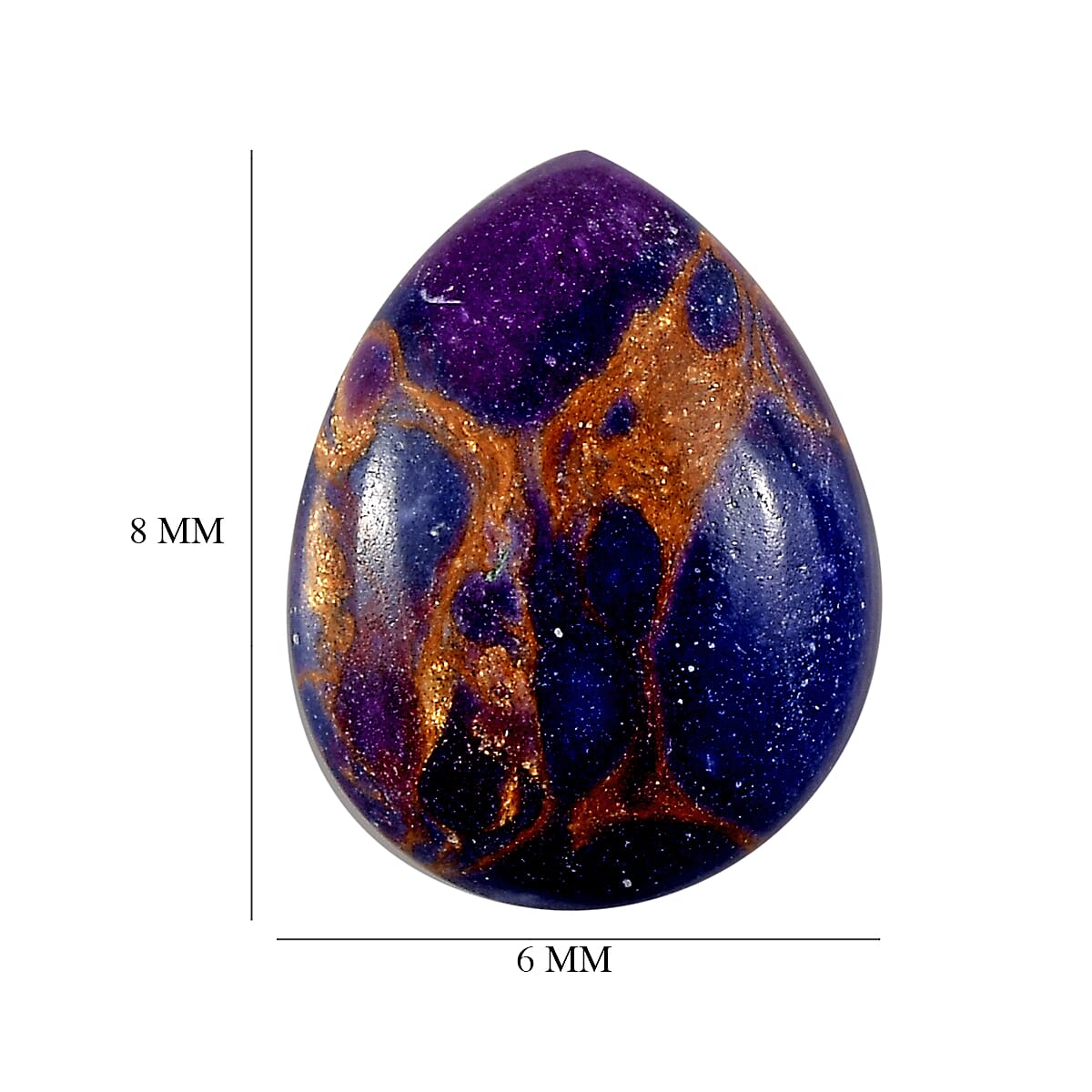 Set of 2 Mojave Purple Turquoise (Pear 8x6 mm) 1.74 ctw Loose Gemstone image number 3