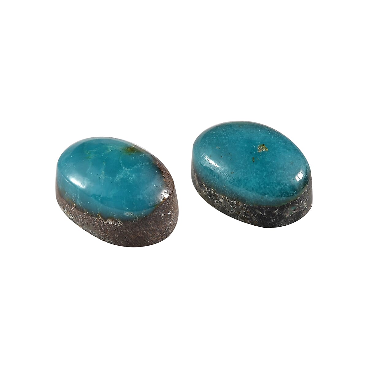 Set of 2 Sierra Nevada Turquoise (Oval 6x4 mm) 0.75 ctw Loose Gemstone