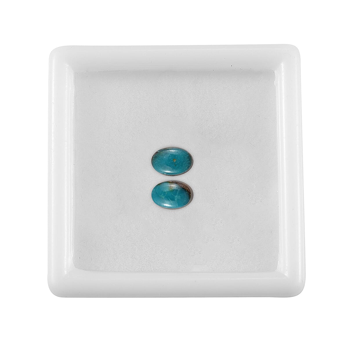 Set of 2 Sierra Nevada Turquoise (Oval 6x4 mm) 0.75 ctw Loose Gemstone