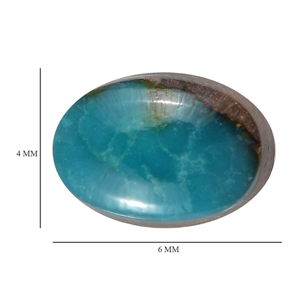 Set of 2 Sierra Nevada Turquoise (Oval 6x4 mm) 0.75 ctw Loose Gemstone