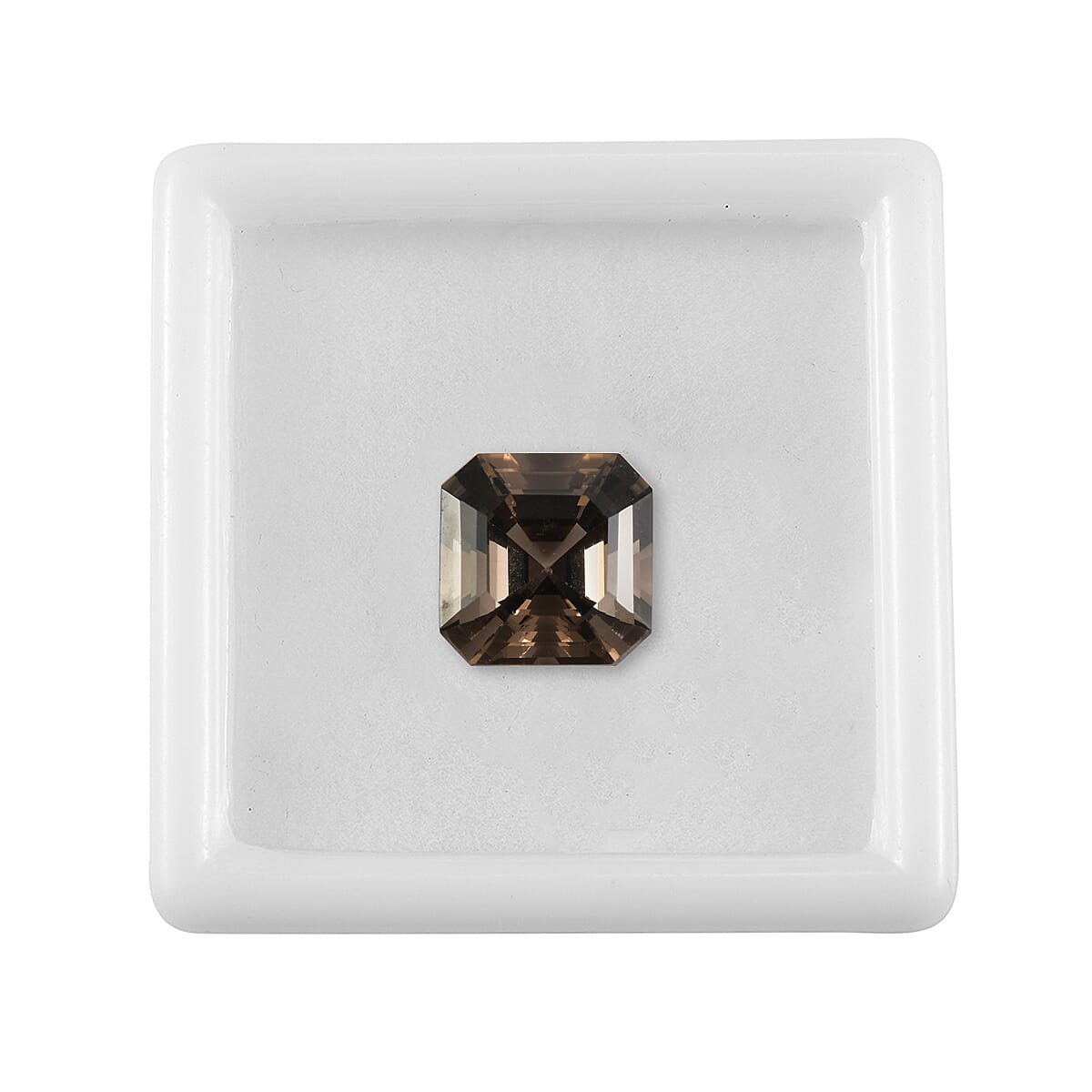 AA Asscher Cut Brazilian Smoky Quartz (Oct 11x11 mm) 4.98 ctw Loose Gemstone