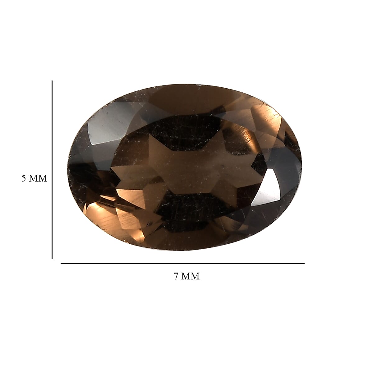 Set of 2 Brazilian Smoky Quartz (Oval 7x5 mm) 1.34 ctw Loose Gemstone