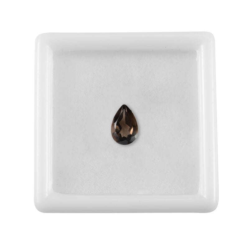 Brazilian Smoky Quartz (Pear 9x6 mm) 1.05 ctw Loose Gemstone