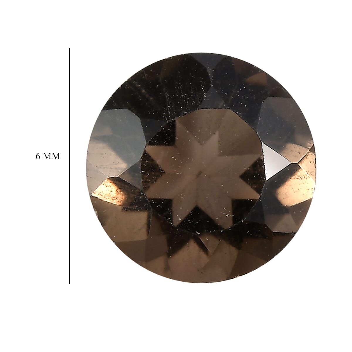 Brazilian Smoky Quartz (Rnd 6 mm) 0.65 ctw Loose Gemstone image number 3
