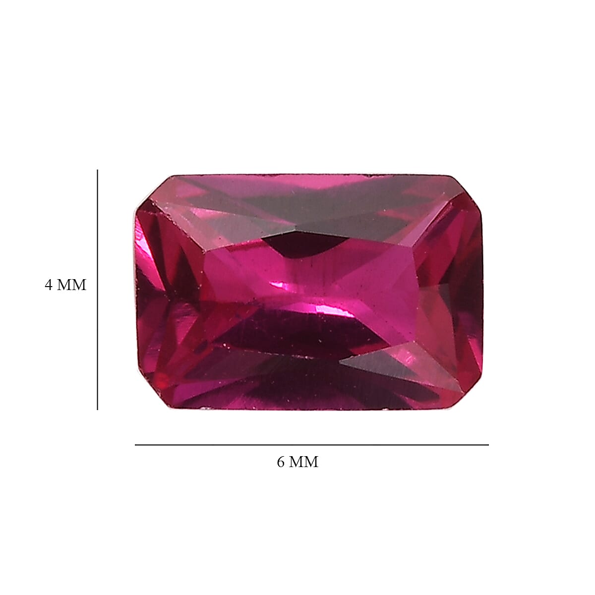 Set of 4 Lab Created Ruby (Oct 6x4 mm) 2.52 ctw Loose Gemstone image number 3