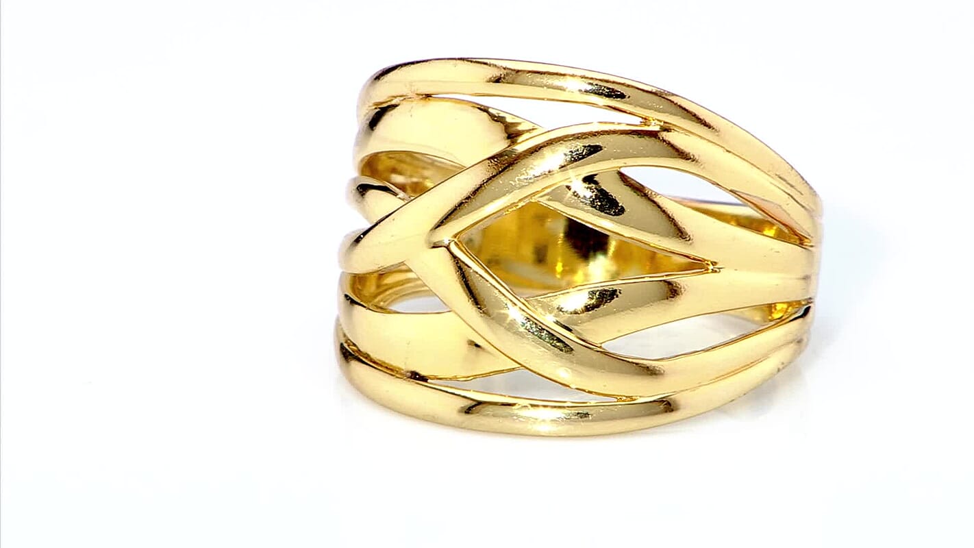 EverTrue Fancy Ring in 18K YG Plated Bronze