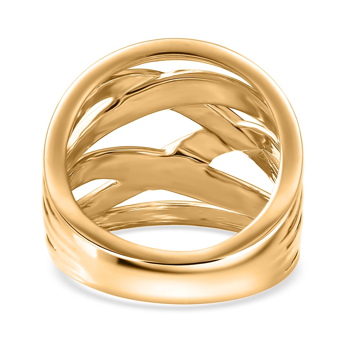 EverTrue Bronzella Collection Intertwine Ring in 18K YG Plated Bronze (Size 10.0)