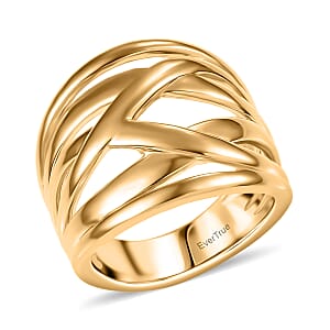 EverTrue Bronzella Collection Intertwine Ring in 18K YG Plated Bronze (Size 7.0)