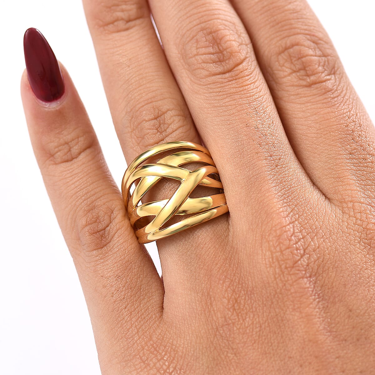 EverTrue Bronzella Collection Intertwine Ring in 18K YG Plated Bronze (Size 7.0) image number 2