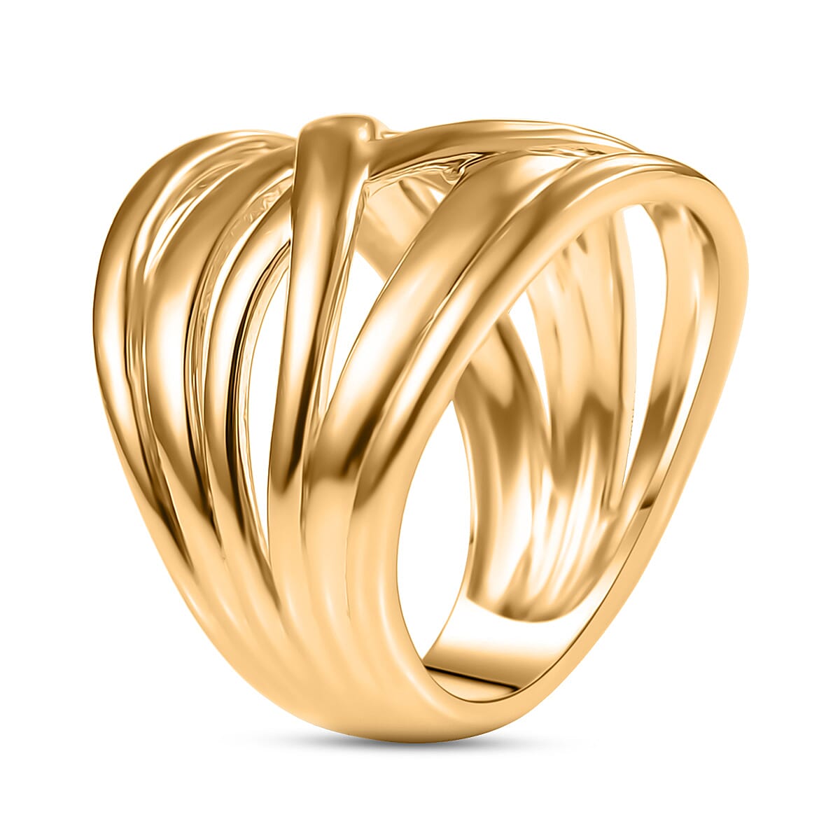 EverTrue Bronzella Collection Intertwine Ring in 18K YG Plated Bronze (Size 7.0) image number 3