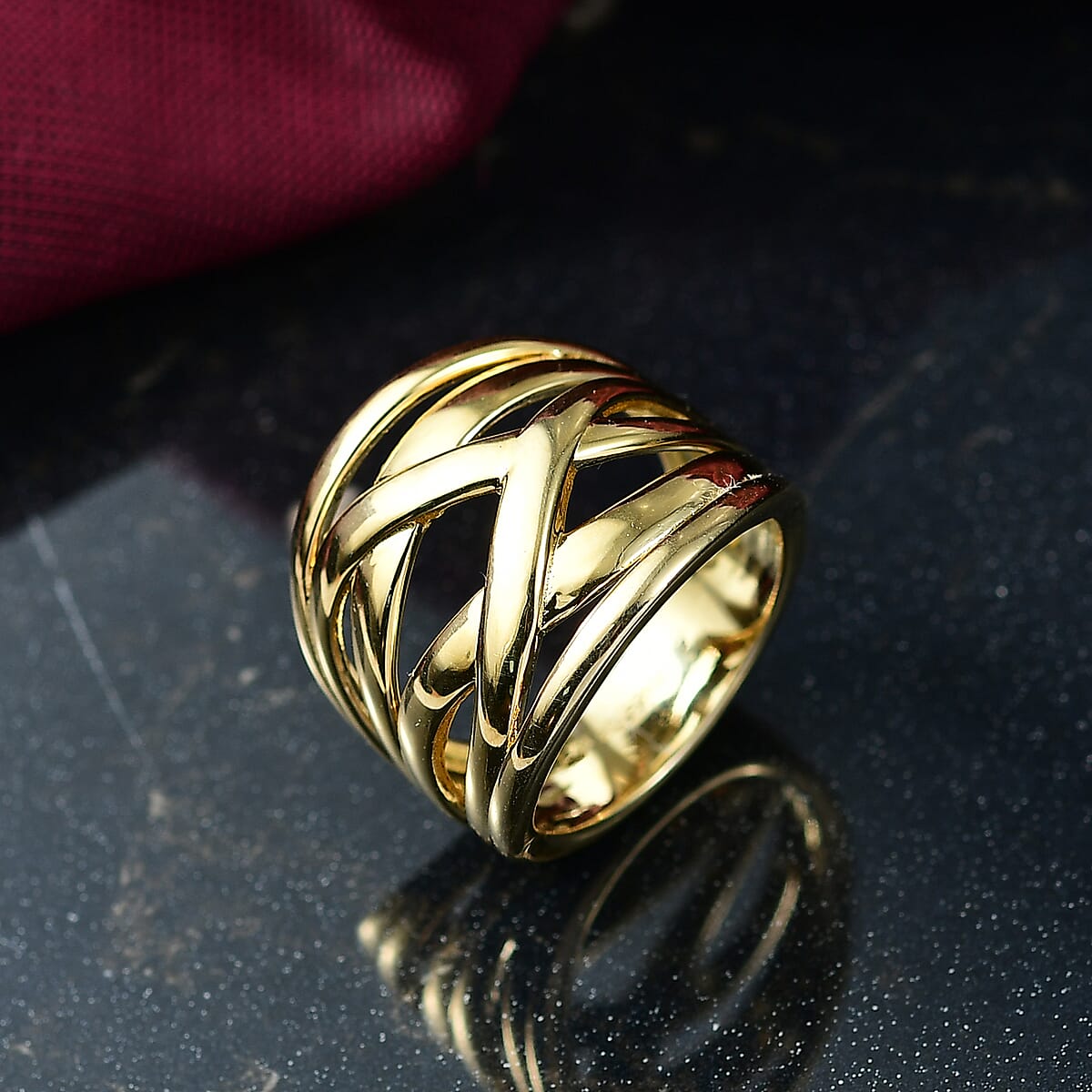 EverTrue Bronzella Collection Intertwine Ring in 18K YG Plated Bronze (Size 8.0) image number 1
