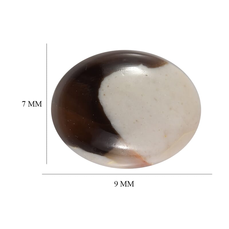 Peanut Wood Jasper (Ovl 9x7 mm) 1.13 ctw Loose Gemstone