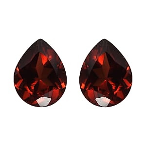 Set of 2 AA Mozambique Garnet (Pear 5x4 mm) 0.73 ctw Loose Gemstone
