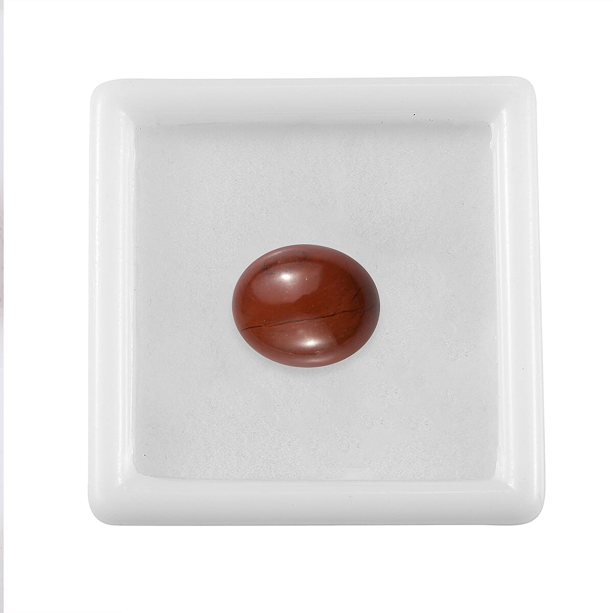 Red Jasper (Oval 12x10 mm) 3.52 ctw Loose Gemstone image number 2