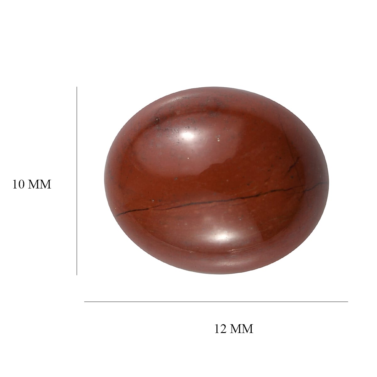 Red Jasper (Oval 12x10 mm) 3.52 ctw Loose Gemstone image number 3