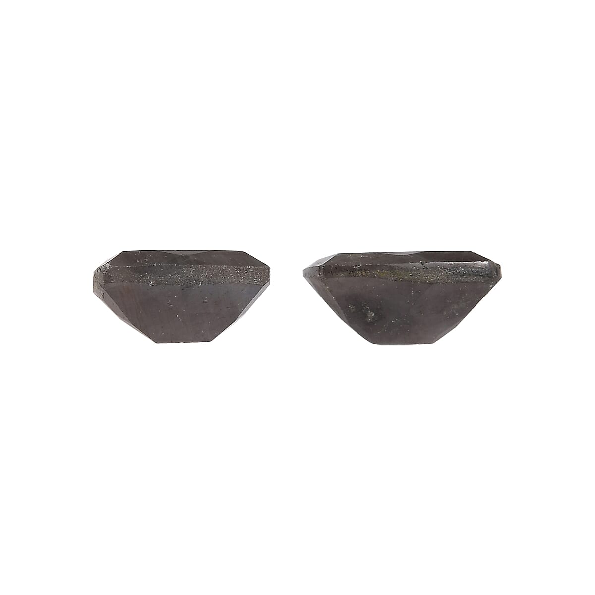 Set of 2 Silver Sapphire (Cush 6x4 mm) 1.24 ctw Loose Gemstone