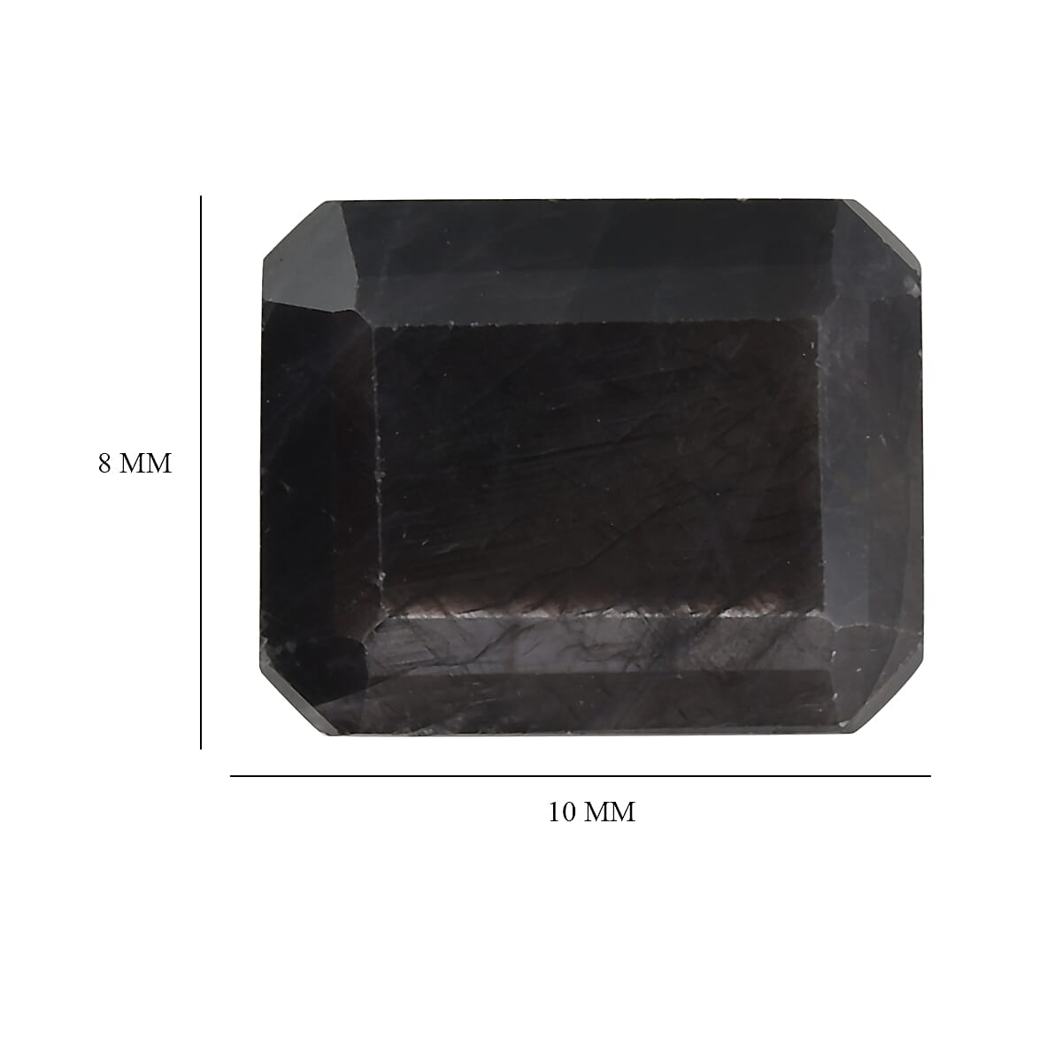Silver Sapphire (Oct 10x8 mm) 3.33 ctw Loose Gemstone image number 3