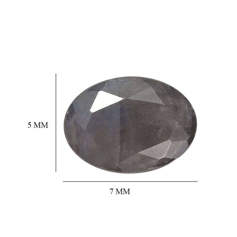 Set of 2 Silver Sapphire (Oval 7x5 mm) 1.86 ctw Loose Gemstone