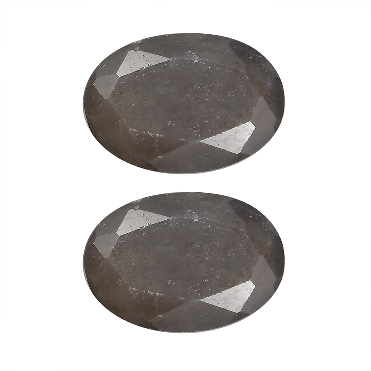 Set of 2 Premium Silver Sapphire (Oval 7x5 mm) 1.86 ctw Loose Gemstone image number 0