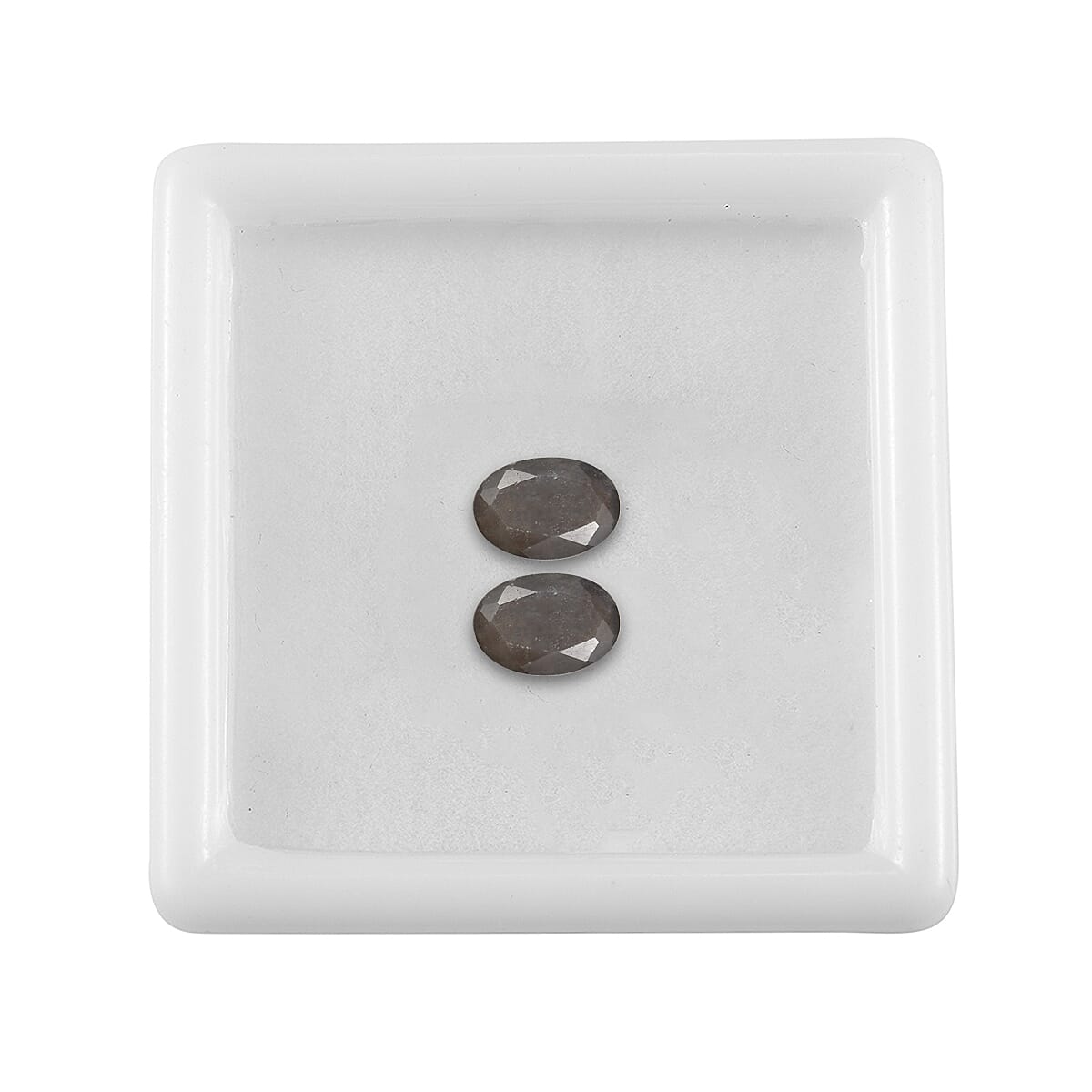 Set of 2 Premium Silver Sapphire (Oval 7x5 mm) 1.86 ctw Loose Gemstone image number 2
