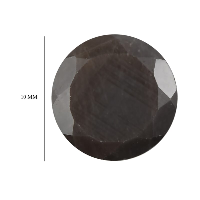 Silver Sapphire (Rnd 10 mm) 3.45 ctw Loose Gemstone