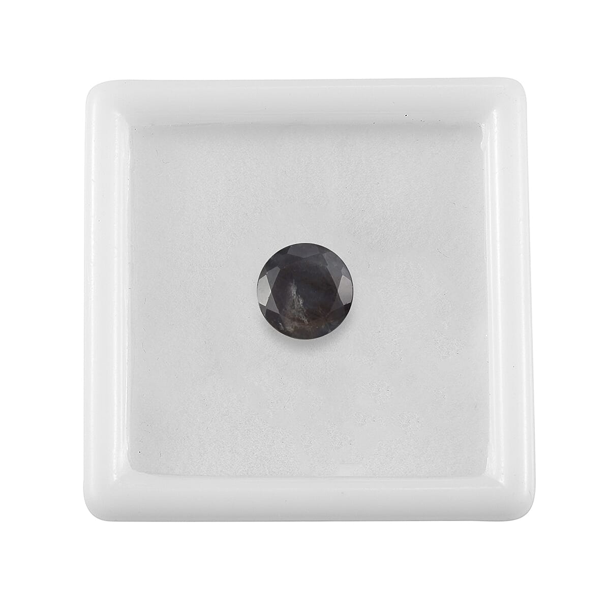 Silver Sapphire (Rnd 8 mm) 2.34 ctw Loose Gemstone