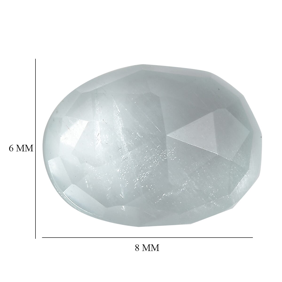 AA Milky Aquamarine (Ovl 8x6 mm) 1.10 ctw Loose Gemstone image number 3