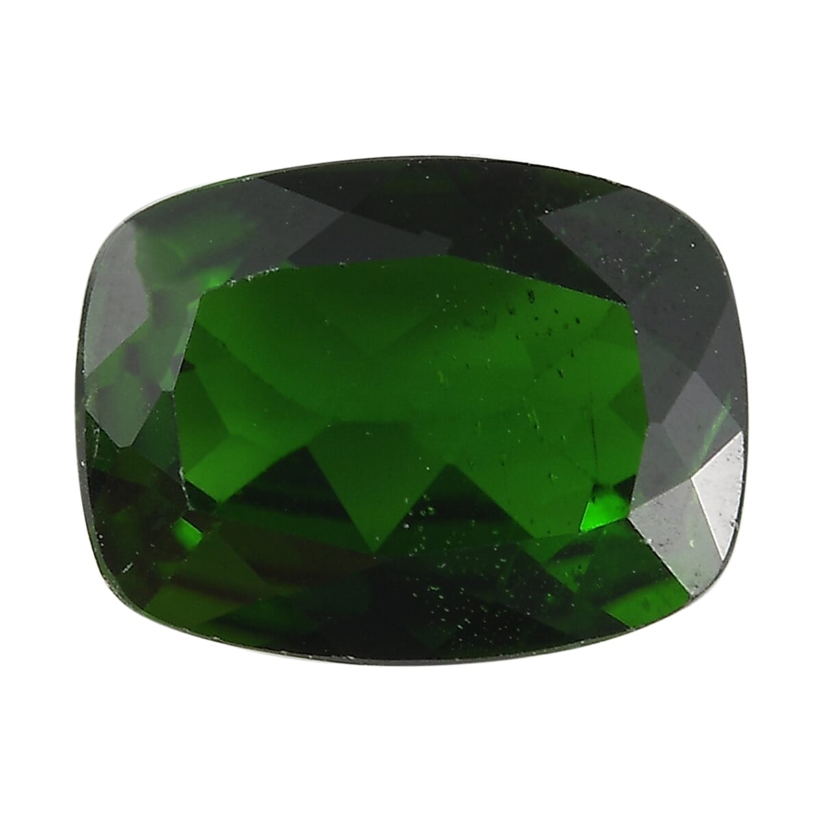 Chrome Diopside (Cush 8x6 mm) 1.10 ctw Loose Gemstone image number 0