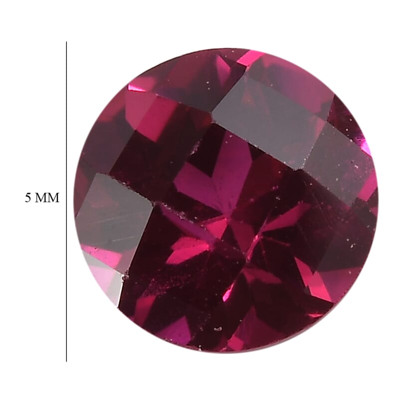 Lab Created Ruby (Rnd 5 mm) 0.56 ctw Loose Gemstone
