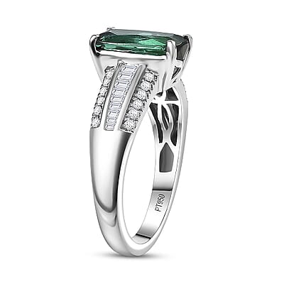Certified & Appraised Rhapsody AAAA Santa Rosa Tourmaline and E-F VS Diamond 2.76 ctw Ring in 950 Platinum (Size 6.0) 6 Grams