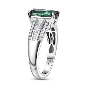 Certified & Appraised Rhapsody AAAA Santa Rosa Tourmaline and E-F VS Diamond 2.76 ctw Ring in 950 Platinum (Size 7.0) 6 Grams