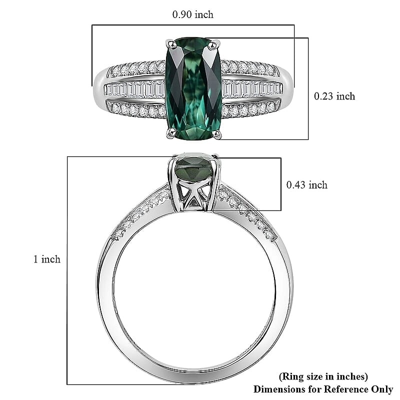 Certified & Appraised Rhapsody AAAA Santa Rosa Tourmaline and E-F VS Diamond 2.76 ctw Ring in 950 Platinum (Size 7.5) 6 Grams