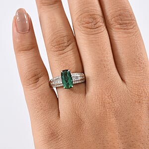 Certified & Appraised Rhapsody AAAA Santa Rosa Tourmaline and E-F VS Diamond 2.76 ctw Ring in 950 Platinum (Size 8.0) 6 Grams