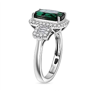 Certified & Appraised Rhapsody AAAA Santa Rosa Tourmaline and E-F VS Diamond 3.63 ctw Ring in 950 Platinum (Size 7.0) 6.08 Grams