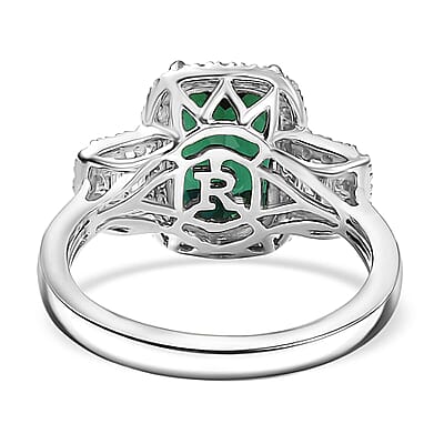 Certified & Appraised Rhapsody AAAA Santa Rosa Tourmaline and E-F VS Diamond 3.63 ctw Ring in 950 Platinum (Size 7.0) 6.08 Grams