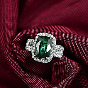 Certified & Appraised Rhapsody AAAA Santa Rosa Tourmaline and E-F VS Diamond 3.63 ctw Ring in 950 Platinum (Size 8.0) 6.08 Grams