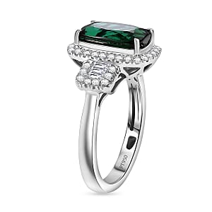 Certified & Appraised Rhapsody AAAA Santa Rosa Tourmaline and E-F VS Diamond 3.63 ctw Ring in 950 Platinum (Size 8.0) 6.08 Grams