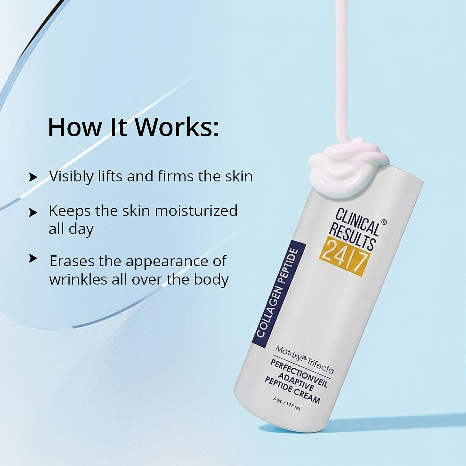 Clinical Results 24/7 Matrixyl Trifecta Perfection Veil Adaptive Peptide Cream (6oz) Made in US