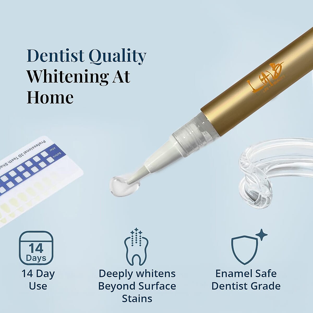 LAB Expert Papa Pro Golden Teeth Whitening Pen DUO (2x .07oz) Mint image number 3