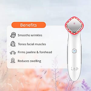 LAB Iontopheresis EMS, LED, Galvanic & Micro Current, Thermal Therapy Device with Conductive Cartridges (Lifetime Warranty)