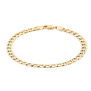 Diamond-cut Curb Chain Bracelet in 10K Yellow Gold (8.00 In) 3.90 Grams