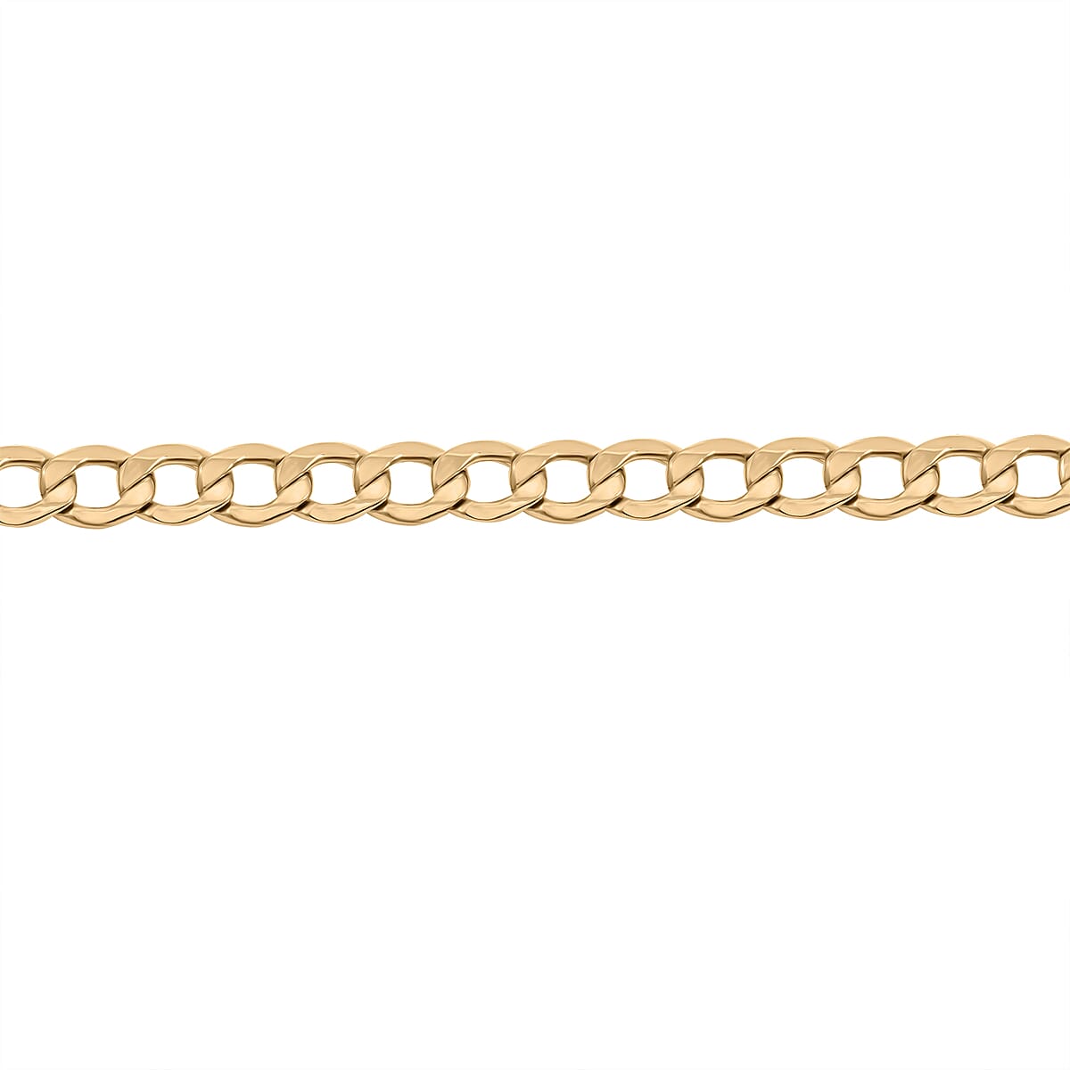 Diamond-cut Curb Chain Bracelet in 10K Yellow Gold (8.00 In) 3.90 Grams image number 2