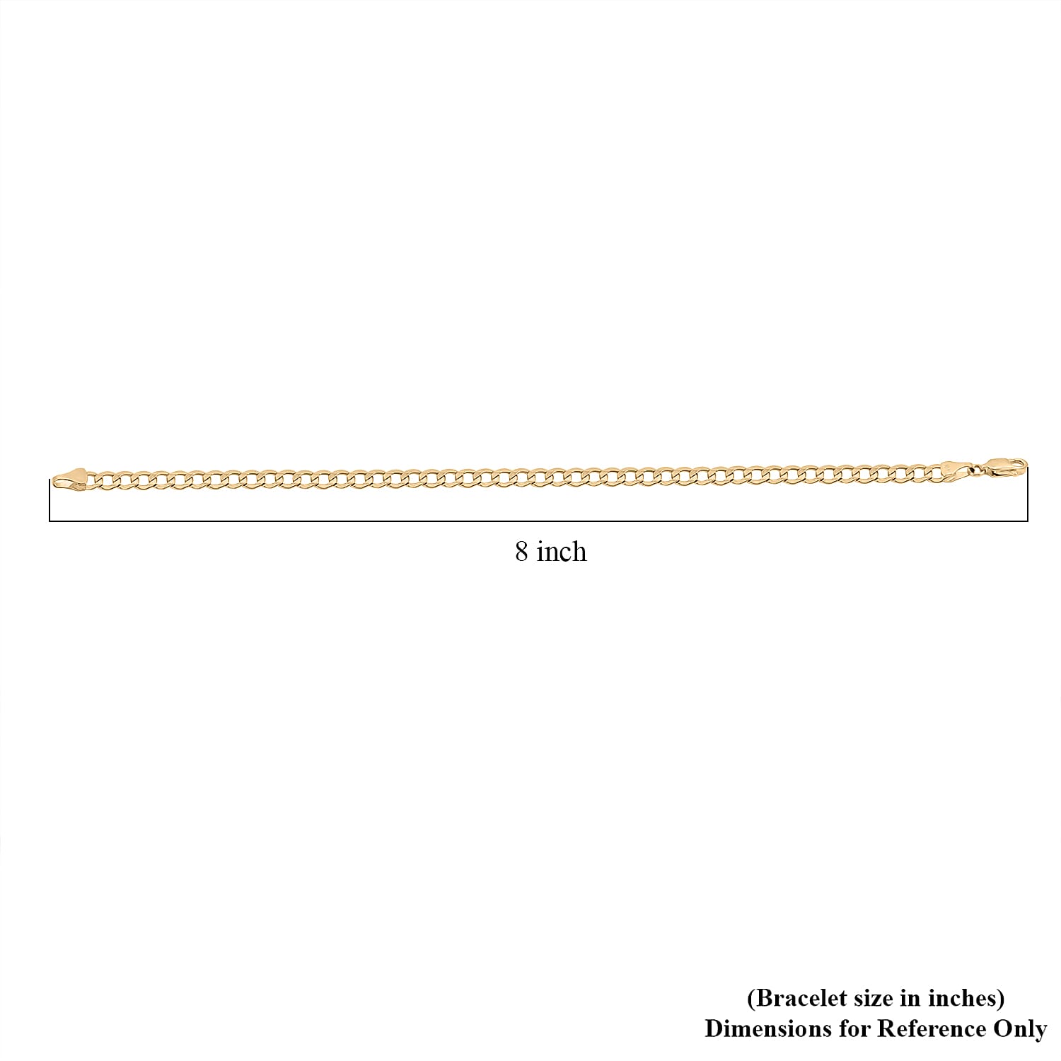 Diamond-cut Curb Chain Bracelet in 10K Yellow Gold (8.00 In) 3.90 Grams