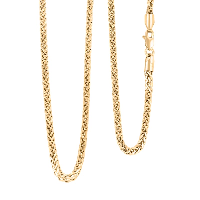 10K Yellow Gold Palma Chain Necklace (22 Inches) (6.5 g)