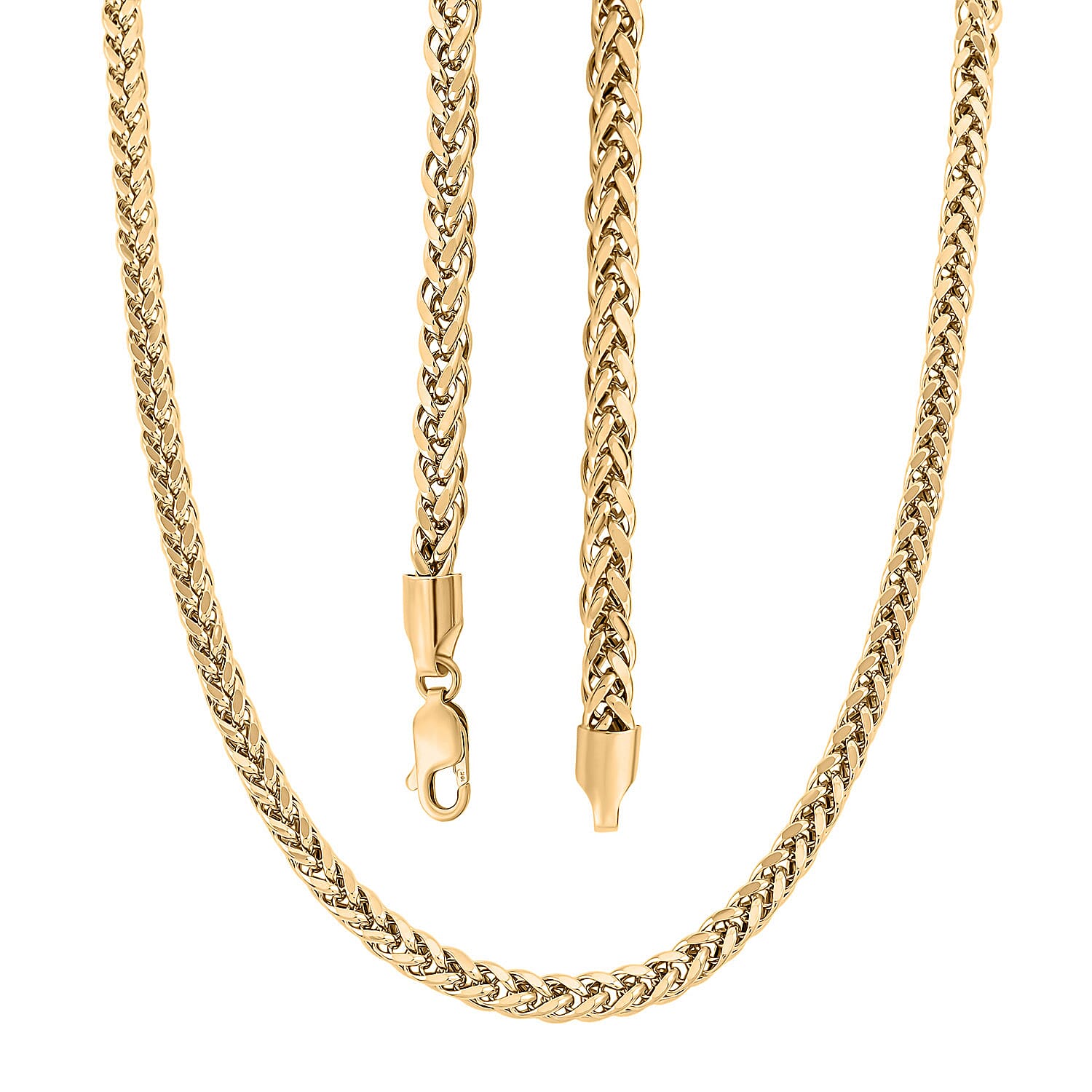 4.10mm Palma Chain Necklace in 10K Yellow Gold 19.85 Grams 22 Inches