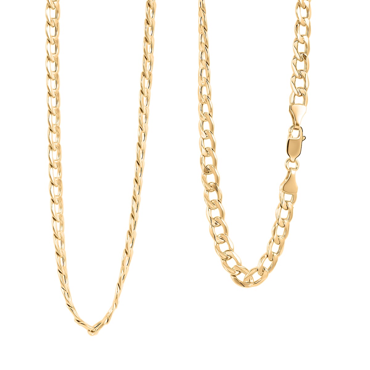 Diamond-cut Curb Chain Necklace in 10K Yellow Gold 10.1 Grams 22 Inches image number 0