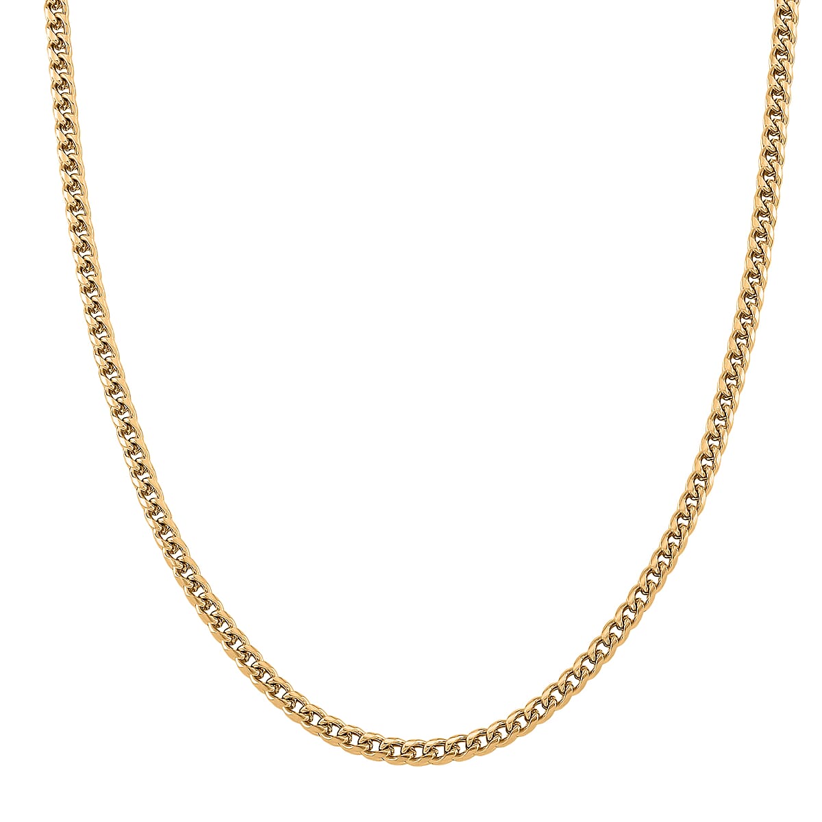 Criss Cross Chain Necklace in ION Plated Yellow Gold Stainless Steel 18-20 Inches image number 0